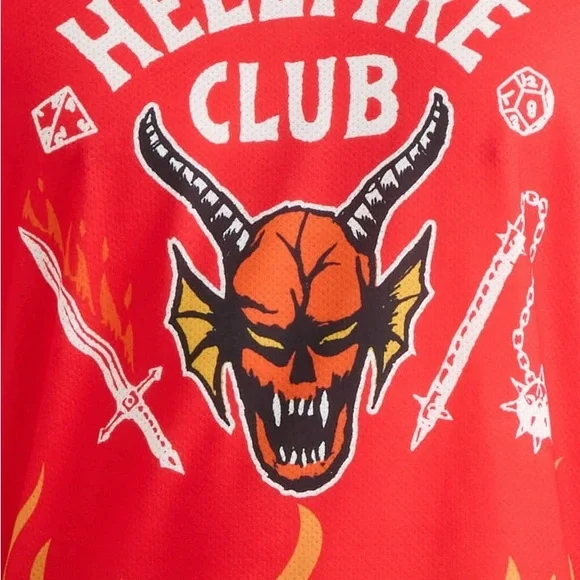 Stranger Things Red and Yellow Men's Jersey Sixe L NWT - Picture 3 of 4